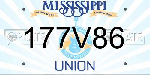 177V86 Mississippi License Plate