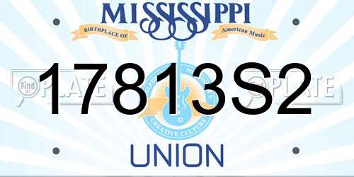 17813S2 Mississippi License Plate