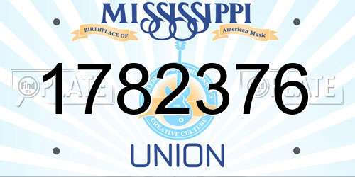 1782376 Mississippi License Plate