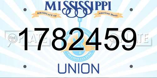 1782459 Mississippi License Plate