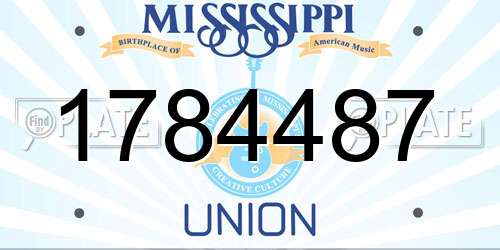 1784487 Mississippi License Plate