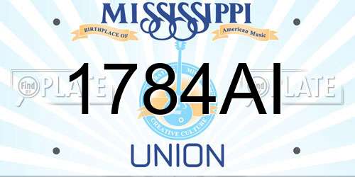 1784AI Mississippi License Plate