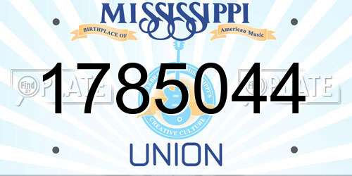 1785044 Mississippi License Plate