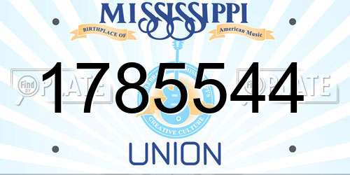 1785544 Mississippi License Plate