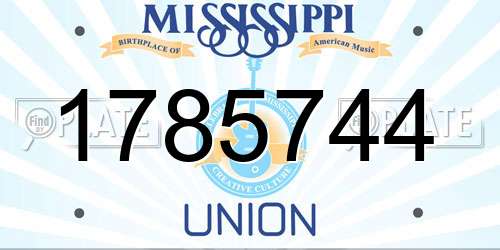 1785744 Mississippi License Plate