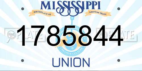 1785844 Mississippi License Plate