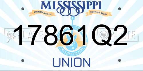 17861Q2 Mississippi License Plate