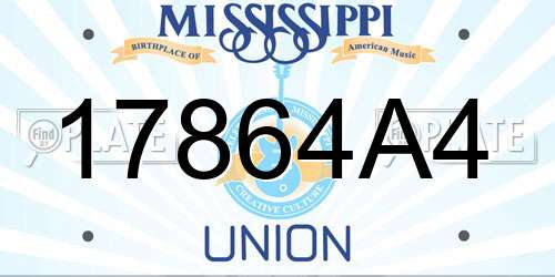 17864A4 Mississippi License Plate