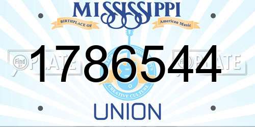1786544 Mississippi License Plate