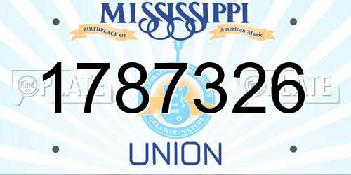 1787326 Mississippi License Plate
