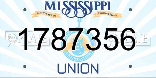 1787356 Mississippi License Plate