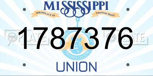 1787376 Mississippi License Plate