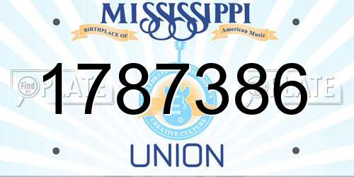 1787386 Mississippi License Plate