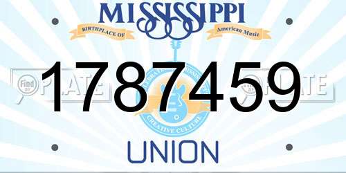 1787459 Mississippi License Plate