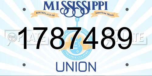 1787489 Mississippi License Plate