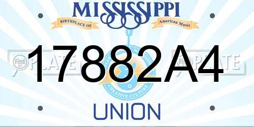 17882A4 Mississippi License Plate