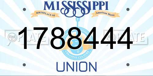 1788444 Mississippi License Plate