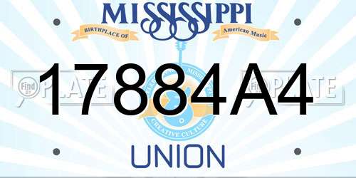 17884A4 Mississippi License Plate