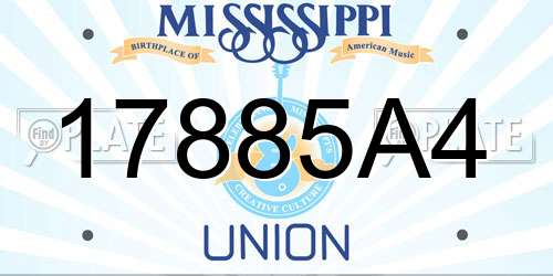 17885A4 Mississippi License Plate