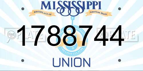 1788744 Mississippi License Plate