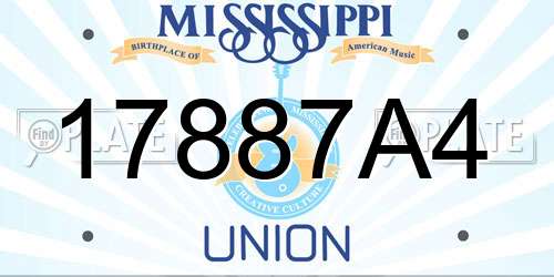 17887A4 Mississippi License Plate