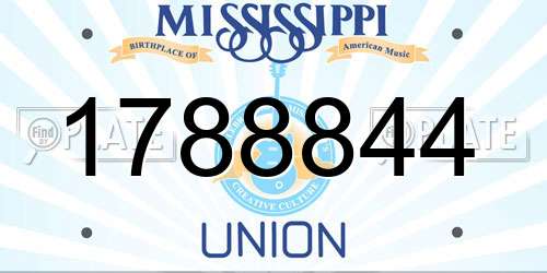 1788844 Mississippi License Plate