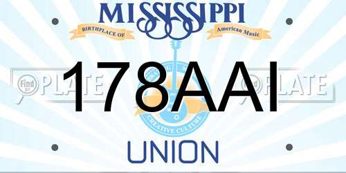 178AAI Mississippi License Plate