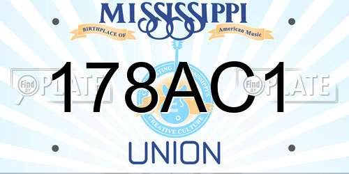 178AC1 Mississippi License Plate