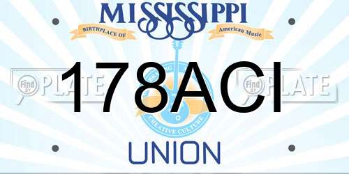 178ACI Mississippi License Plate