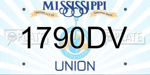 1790DV Mississippi License Plate