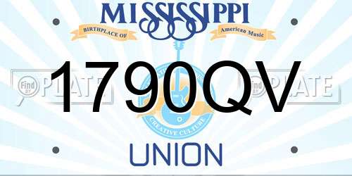 1790QV Mississippi License Plate