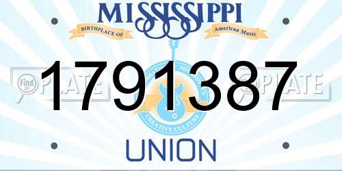 1791387 Mississippi License Plate