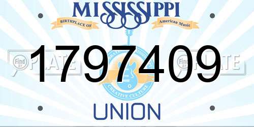 1797409 Mississippi License Plate