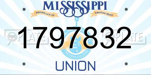 1797832 Mississippi License Plate