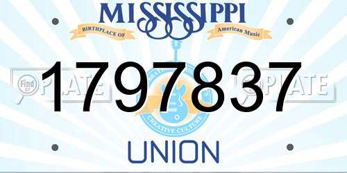 1797837 Mississippi License Plate