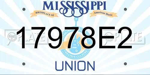 17978E2 Mississippi License Plate