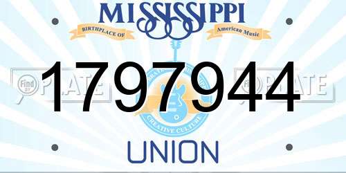 1797944 Mississippi License Plate