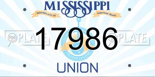 17986 Mississippi License Plate