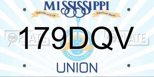 179DQV Mississippi License Plate