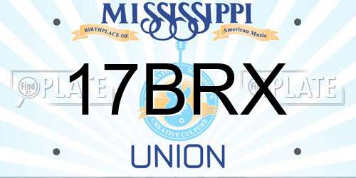 17BRX Mississippi License Plate