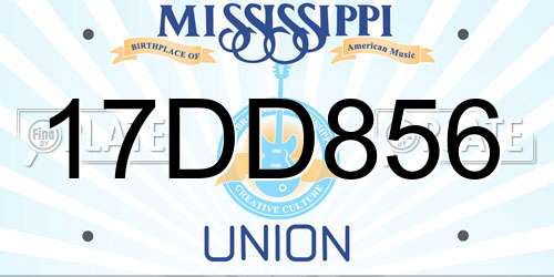 17DD856 Mississippi License Plate