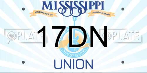 17DN Mississippi License Plate