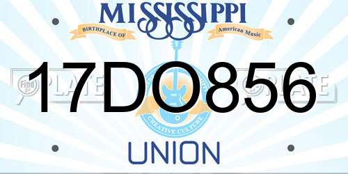 17DO856 Mississippi License Plate