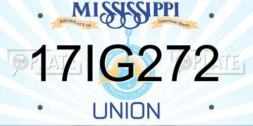 17IG272 Mississippi License Plate