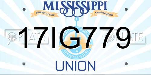 17IG779 Mississippi License Plate