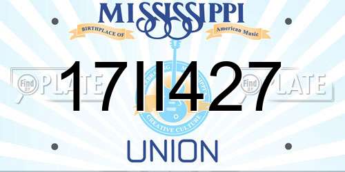 17II427 Mississippi License Plate