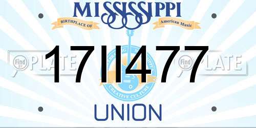 17II477 Mississippi License Plate