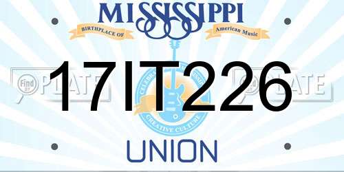 17IT226 Mississippi License Plate