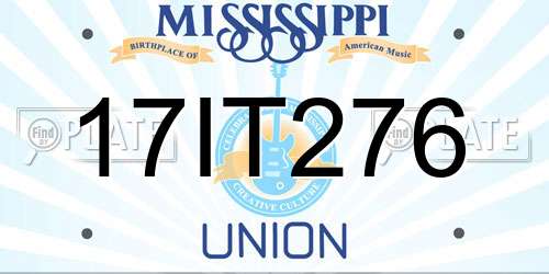 17IT276 Mississippi License Plate