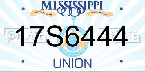 17S6444 Mississippi License Plate